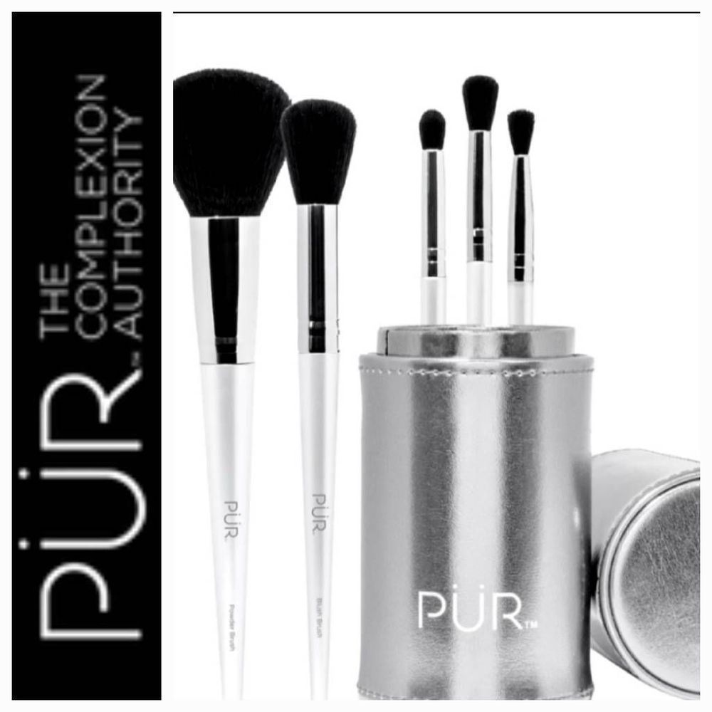 PUR 6-Piece Brush Set Including Brush Holder